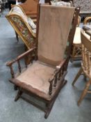 A American rocking chair (needs recovering)