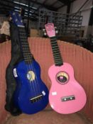 2 children's ukeleles