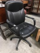 A black office chair