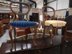 2 19th C balloon back chairs