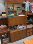 A retro teak effect wall unit