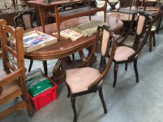 A set of 4 Edwardian dining chairs