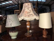 3 table lamps