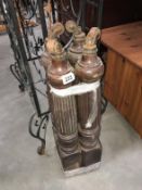 4 antique table legs