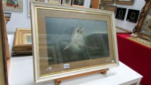 A framed and glazed 19th century print 'The First Easter Dawn', image 48 x 29cm