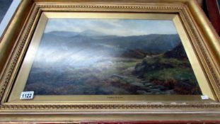 A framed and glazed oil landscape painting by James Elliot, image 60 x 39cm