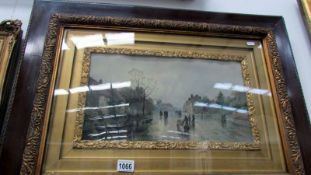 A Victorian street scene print in a superb quality frame