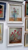 A pair of framed and glazed still life watercolours, initialled E R P '57, images 48 x 60cm