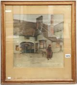 A framed and glazed print 'Pomfret Arms, Towcester', Cecil Aldin, image 37 x 39cm