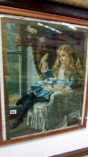 A framed and glazed Victorian nostalgic poster print 'Sing a Song' image 52 x 70cm