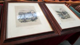 A pair of late 19th century McQueen's fishing incident engravings 'Got Him' and 'Lost Him'