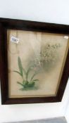 A framed and glazed watercolour 'Tiger Lily' signed H G Moon, image 32 x 41cm