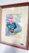 A framed and glazed still life watercolour initialled G F W (Gertrude Franklin White)