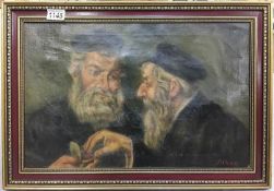 An oil on canvas study of a Jewish gentleman by S. Adler (Loft find in Whitechapel in 1970's)