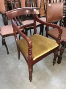 A Victorian elbow chair