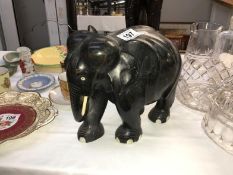 A craved hard wood elephant