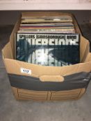 A box of LP records including Paul Young & Johnny Mathis etc.