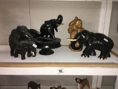 5 elephant figures