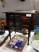 A 1930's oak side table