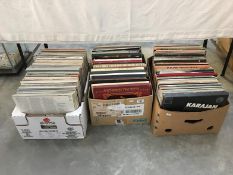 3 boxes of LP records (mainly classical)