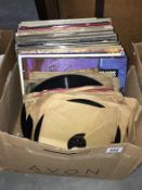 A box of 78s and LPs records