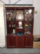 A mahogany modern display cabinet