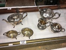 2 silver plated 3 piece tea sets