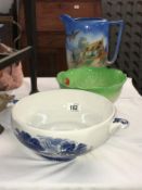 A Wedgwood bowl, Beswick bowl A/F & Tams ware jug