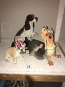 A Breed Apart sculpture of a Yorkshire Terrier, a Border Collie & a British Bull Dog