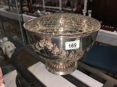 A silver plated bowl