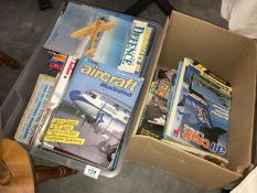 2 boxes of aircraft magazines