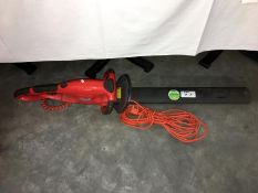 A Flymo hedge trimmer