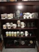 A large quantity of mugs & tankards