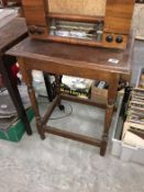 A oak side table