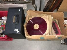 2 boxes of records