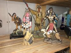 4 American Indian figures