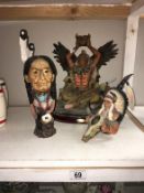 3 American Indian figures