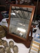 A Victorian mahogany toilet mirror