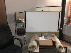 A quantity of screens and slide projector