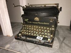 An unusual 1920's 'underworld noisless' typewriter