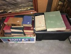 A quantity of books including war interest (2 boxes)