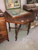 A Edwardian mahogany octagonal table