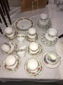 A Colclough tea set and a quantity of floral patterned china