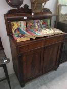 A mahogany sideboard with back shelf a/f