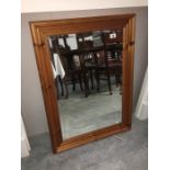 A pine framed mirror