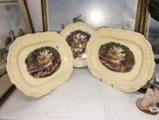 3 Masons oak platters