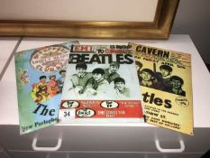 3 metal The Beatles signs