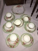 A Delphi china Orchard pattern tea set