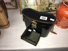 A vintage leather case,