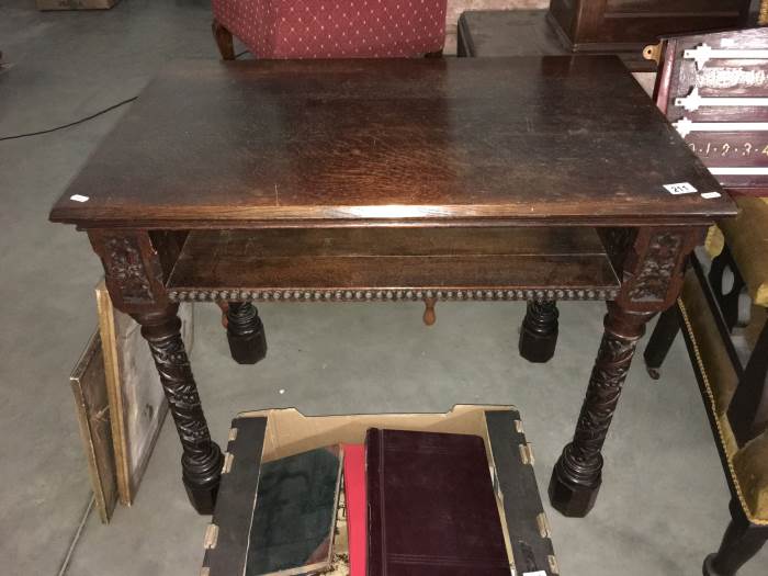 A 19th c carved oak desk